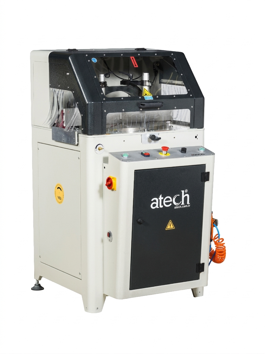 CRATER A-450 alttan çıkma alüminyum profil kesme makinesi — ATech